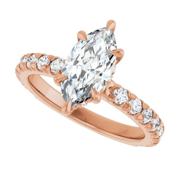 Claw-Prong Hidden Halo-Style Engagement Ring Image 5 The Jewelry Source El Segundo, CA