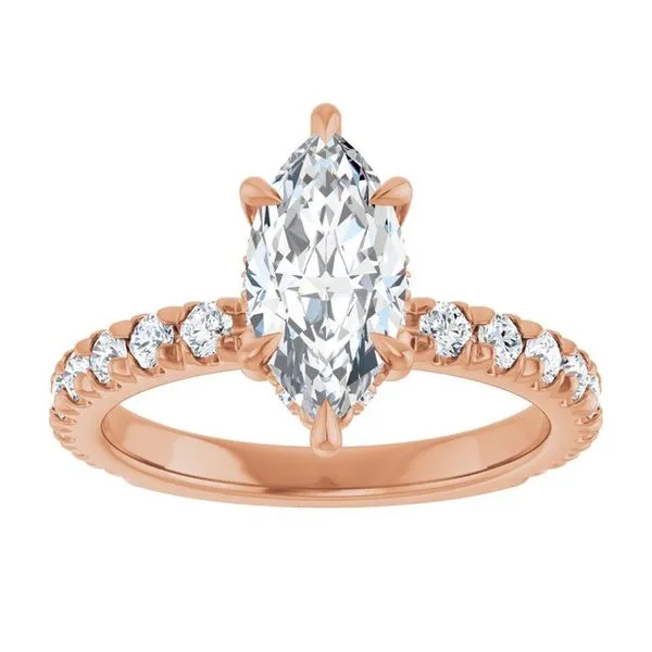 Claw-Prong Hidden Halo-Style Engagement Ring Image 3 Clater Jewelers Louisville, KY