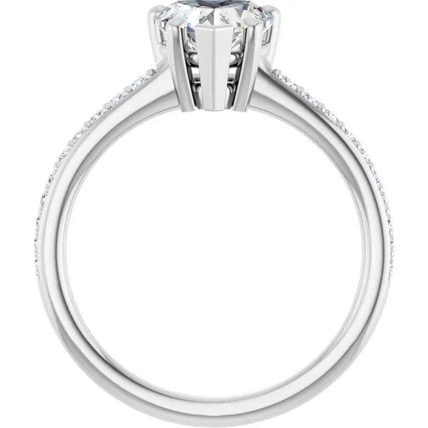 V-End Prong Engagement Ring Image 2 Rox Atlanta Jewelers Decatur, GA