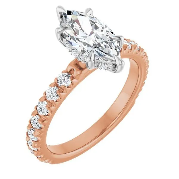 Claw-Prong Hidden Halo-Style Engagement Ring House of Silva Wooster, OH