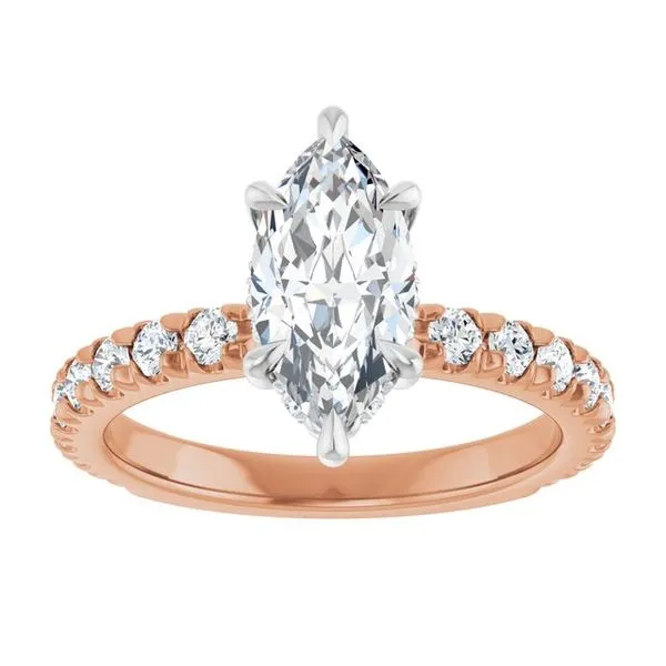 Claw-Prong Hidden Halo-Style Engagement Ring Image 3 Northwood Jewelers Northwood, OH