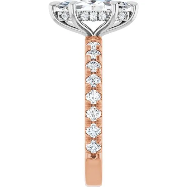 Claw-Prong Hidden Halo-Style Engagement Ring Image 4 Hudson Valley Goldsmith New Paltz, NY