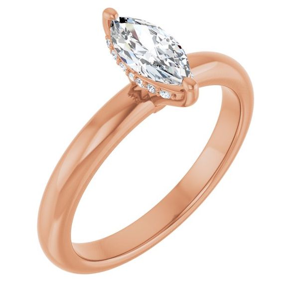 Hidden Halo-Style Engagement Ring