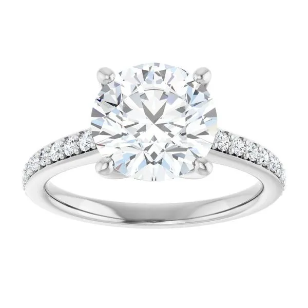 V-End Prong Engagement Ring Image 3 Rox Atlanta Jewelers Decatur, GA