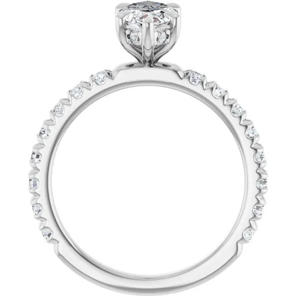 Claw-Prong Hidden Halo-Style Engagement Ring Image 2 Clater Jewelers Louisville, KY