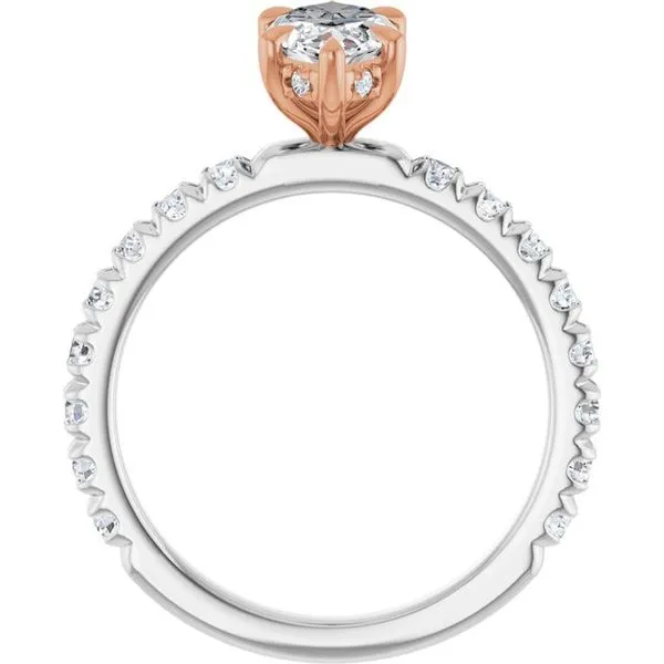 Claw-Prong Hidden Halo-Style Engagement Ring Image 2 JF Jones Jewelers Rochester, NY
