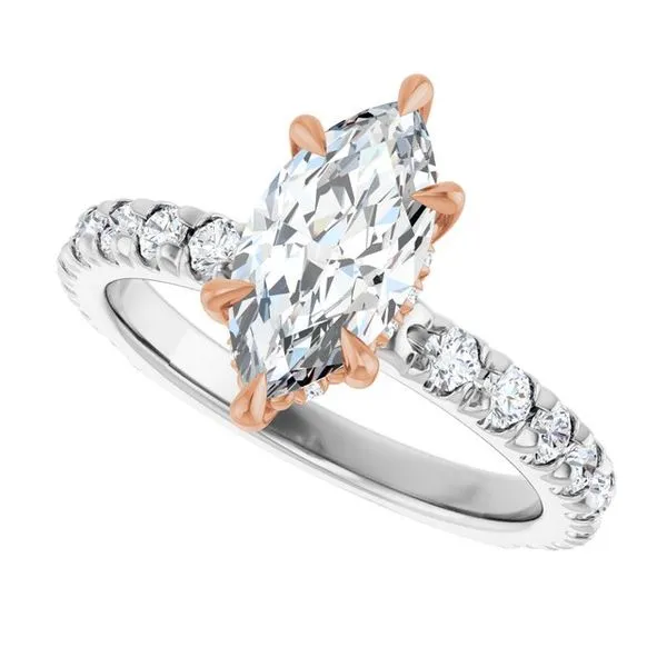Claw-Prong Hidden Halo-Style Engagement Ring Image 5 Mark Jewellers La Crosse, WI