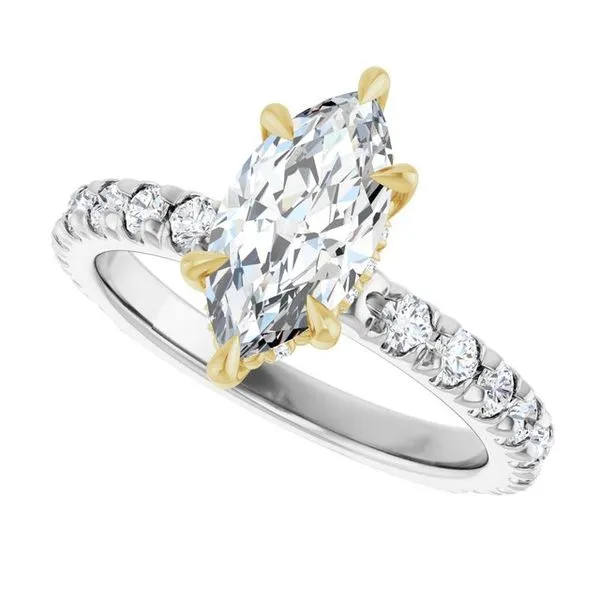 Claw-Prong Hidden Halo-Style Engagement Ring Image 5 J. Thomas Jewelers Rochester Hills, MI