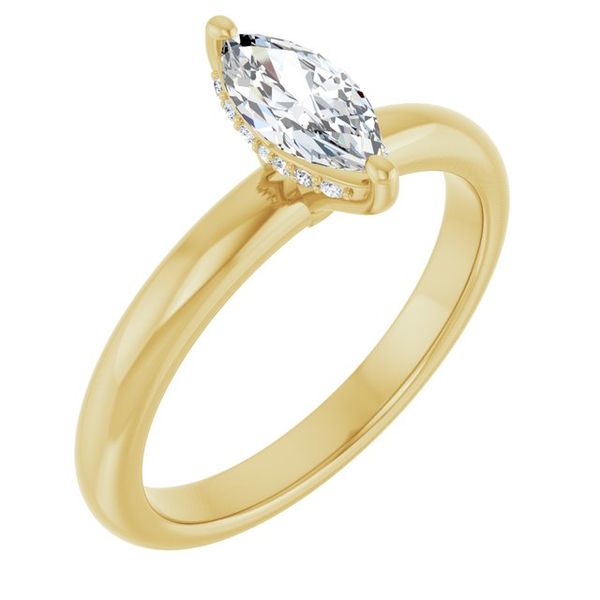 Hidden Halo-Style Engagement Ring