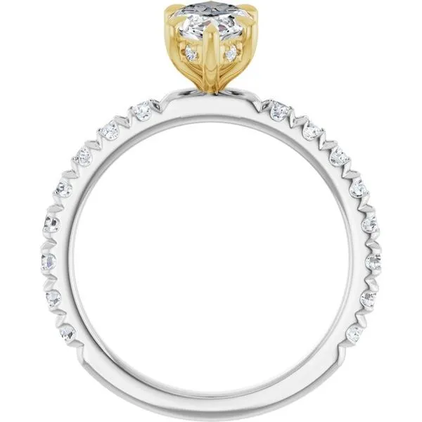 Claw-Prong Hidden Halo-Style Engagement Ring Image 2 J. West Jewelers Round Rock, TX