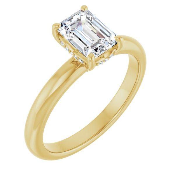Hidden Halo-Style Engagement Ring