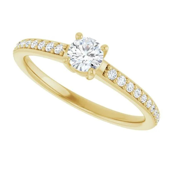 V-End Prong Engagement Ring Image 5 Eskews Fine Jewelers Lee's Summit, MO