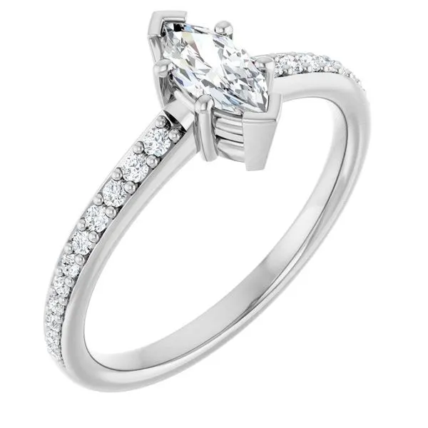 V-End Prong Engagement Ring Eskews Fine Jewelers Lee's Summit, MO