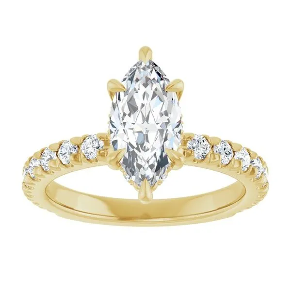 Claw-Prong Hidden Halo-Style Engagement Ring Image 3 Jimmy Smith Jewelers Decatur, AL