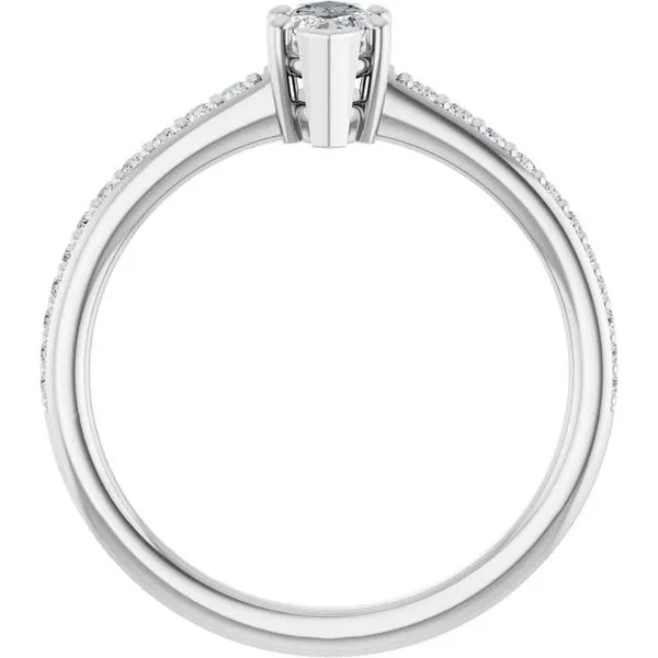 V-End Prong Engagement Ring Image 2 Rox Atlanta Jewelers Decatur, GA