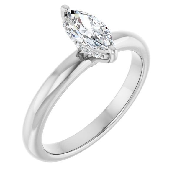 Hidden Halo-Style Engagement Ring