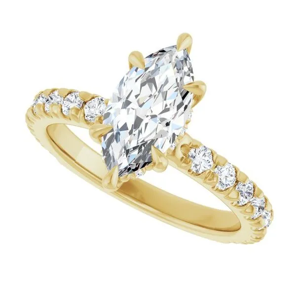 Claw-Prong Hidden Halo-Style Engagement Ring Image 5 Don's Jewelry & Design Washington, IA