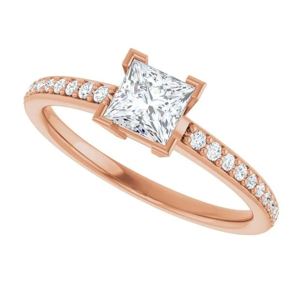 V-End Prong Engagement Ring Image 5 JF Jones Jewelers Rochester, NY