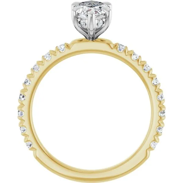 Claw-Prong Hidden Halo-Style Engagement Ring Image 2 J. West Jewelers Round Rock, TX