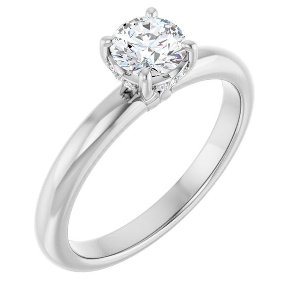 Hidden Halo-Style Engagement Ring
