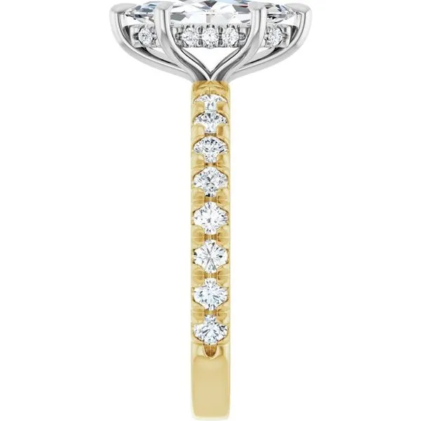 Claw-Prong Hidden Halo-Style Engagement Ring Image 4 Stuart Benjamin & Co. Jewelry Designs San Diego, CA