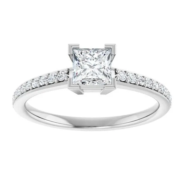 V-End Prong Engagement Ring Image 3 J. Thomas Jewelers Rochester Hills, MI