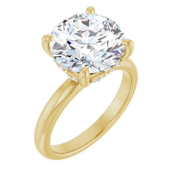 Hidden Halo-Style Engagement Ring