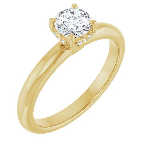 Hidden Halo-Style Engagement Ring