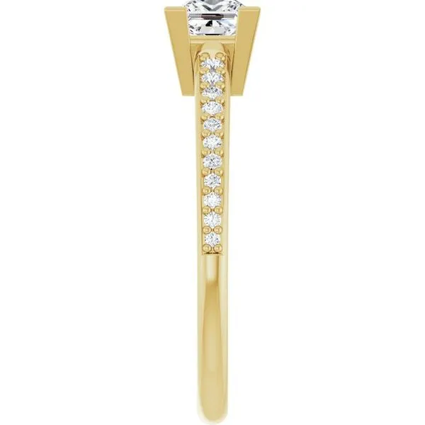 V-End Prong Engagement Ring Image 4 J. West Jewelers Round Rock, TX