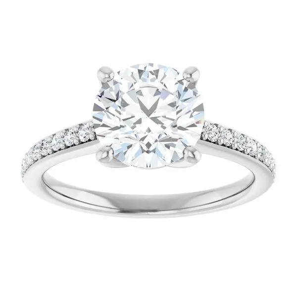 V-End Prong Engagement Ring Image 3 Rox Atlanta Jewelers Decatur, GA