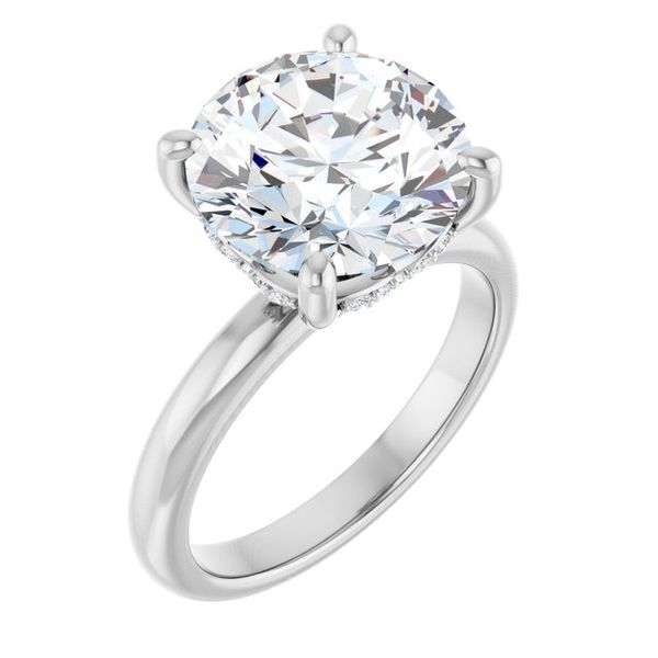 Hidden Halo-Style Engagement Ring