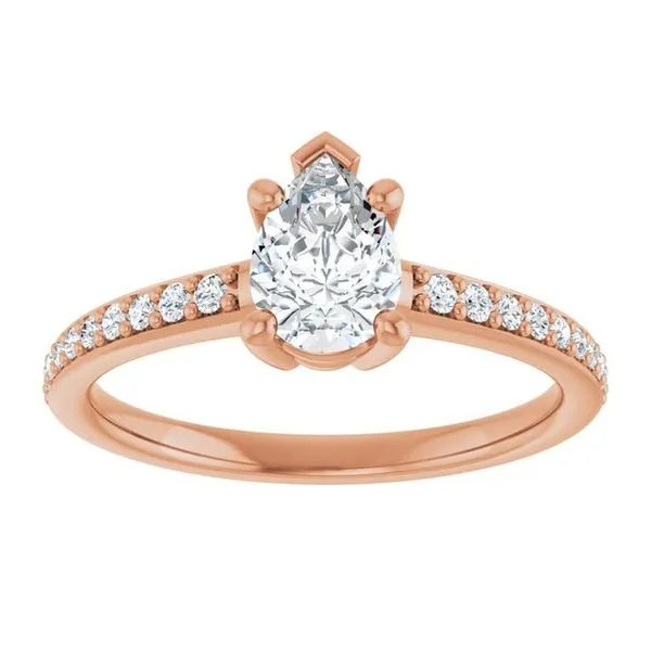 V-End Prong Engagement Ring Image 3 Rox Atlanta Jewelers Decatur, GA
