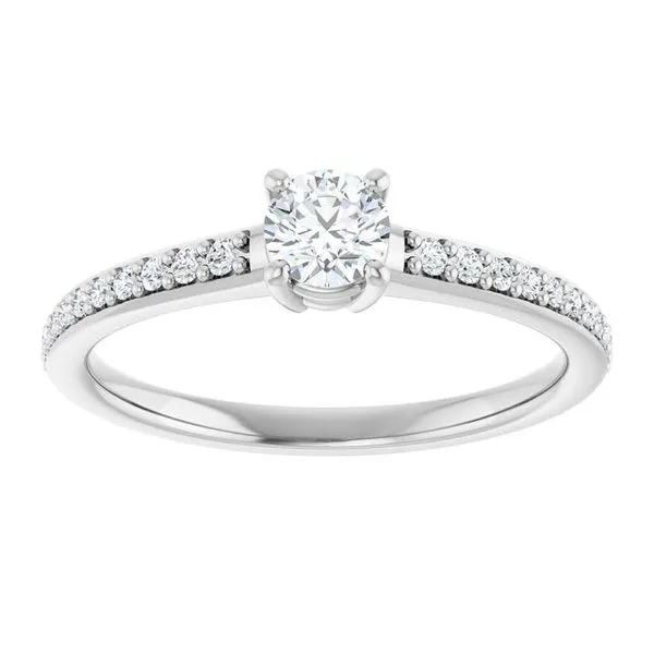 V-End Prong Engagement Ring Image 3 Eskews Fine Jewelers Lee's Summit, MO