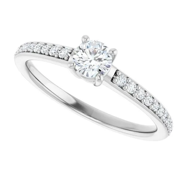 V-End Prong Engagement Ring Image 5 Eskews Fine Jewelers Lee's Summit, MO