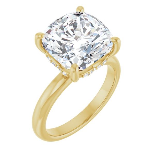 Hidden Halo-Style Engagement Ring