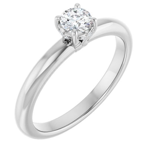 Hidden Halo-Style Engagement Ring
