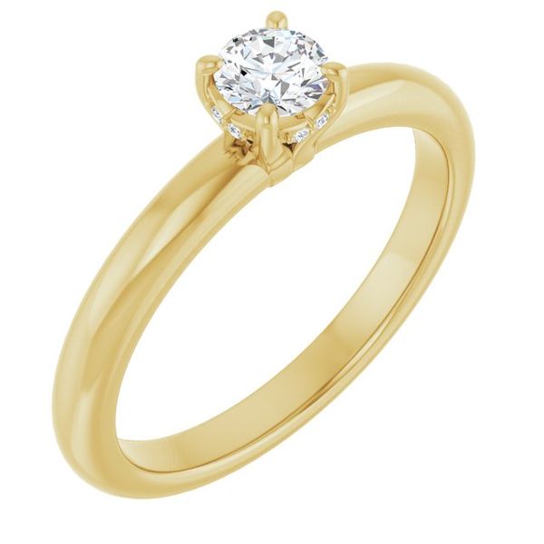 Hidden Halo-Style Engagement Ring