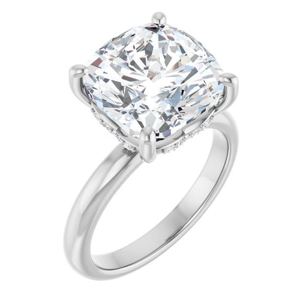 Hidden Halo-Style Engagement Ring