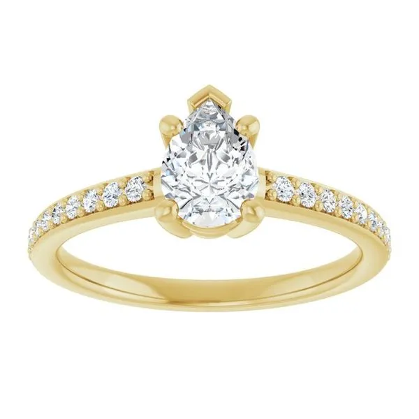V-End Prong Engagement Ring Image 3 Rox Atlanta Jewelers Decatur, GA