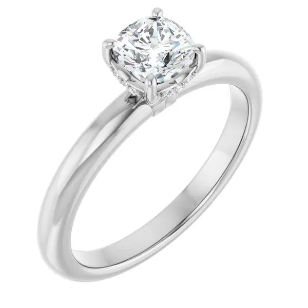 Hidden Halo-Style Engagement Ring