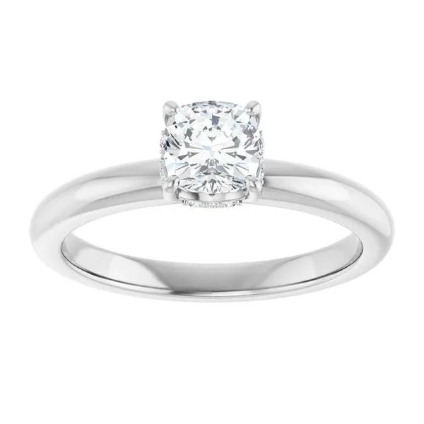 Hidden Halo-Style Engagement Ring Image 3 Raleigh Diamond Fine Jewelry Raleigh, NC