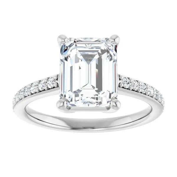 V-End Prong Engagement Ring Image 3 Eskews Fine Jewelers Lee's Summit, MO