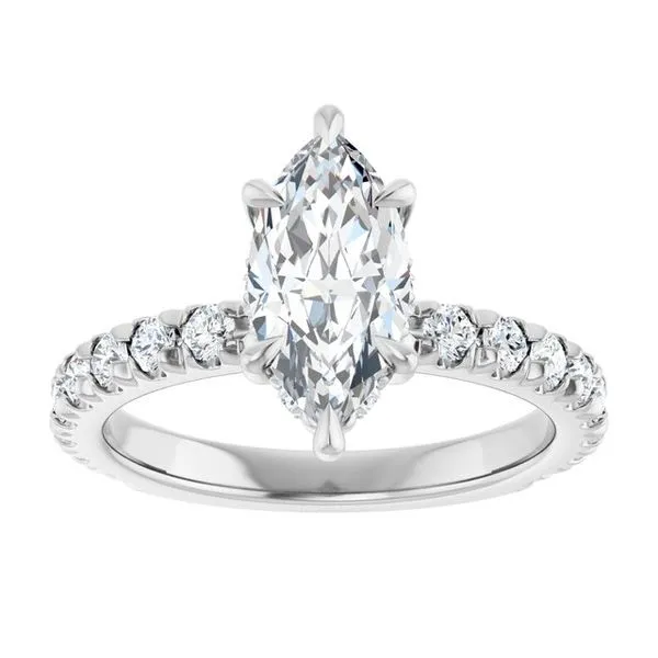 Claw-Prong Hidden Halo-Style Engagement Ring Image 3 Natale Jewelers Sewell, NJ