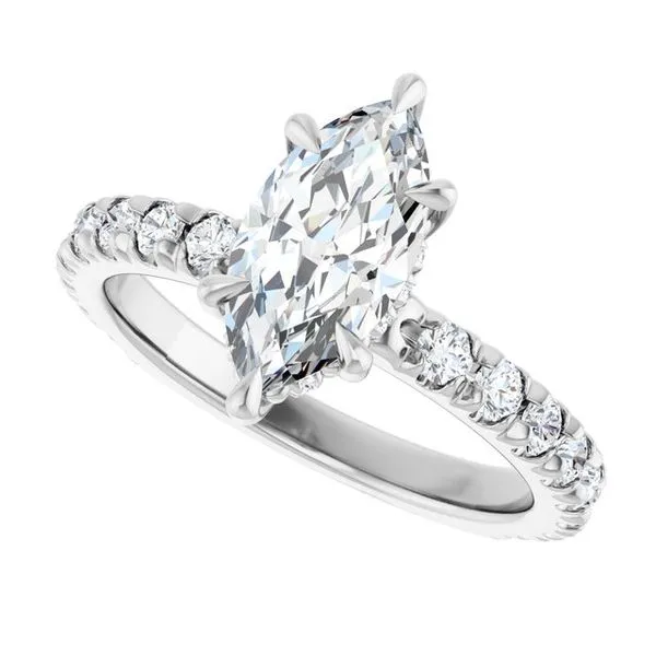 Claw-Prong Hidden Halo-Style Engagement Ring Image 5 Arezzo Jewelers Elmwood Park, IL