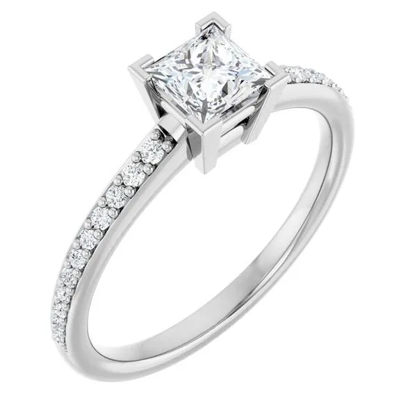 V-End Prong Engagement Ring