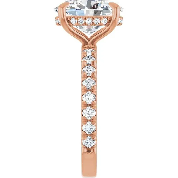 Claw-Prong Hidden Halo-Style Engagement Ring Image 4 Northwood Jewelers Northwood, OH