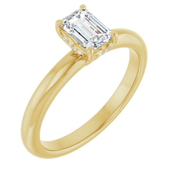 Hidden Halo-Style Engagement Ring