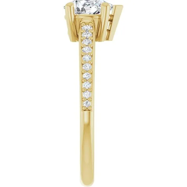 V-End Prong Engagement Ring Image 4 Eskews Fine Jewelers Lee's Summit, MO