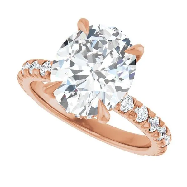Claw-Prong Hidden Halo-Style Engagement Ring Image 5 Austin's Fine Diamonds & Jewelry Lyndhurst, NJ