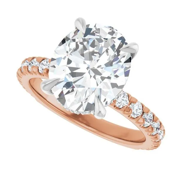 Claw-Prong Hidden Halo-Style Engagement Ring Image 5 Michael Szwed Jewelers Longmeadow, MA